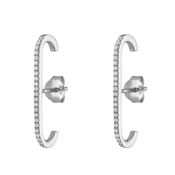 Jewelry - Unisex C-shaped Temperament Feature Charm Stud Earrings, MARR9259